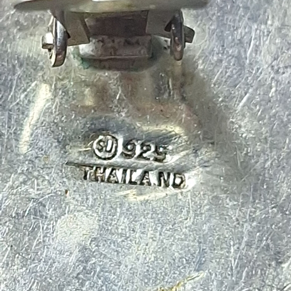 Vtg Sterling Silver Carnelian Agate Chunky Circle Clip-on Earrings 1.25" SIGNED - Picture 6 of 8